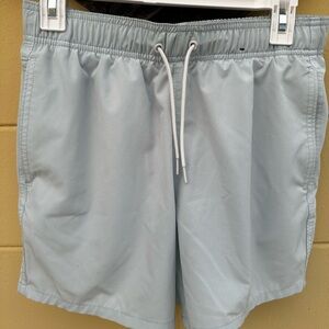 Hollister Light Mint Drawstring Swim Trunks